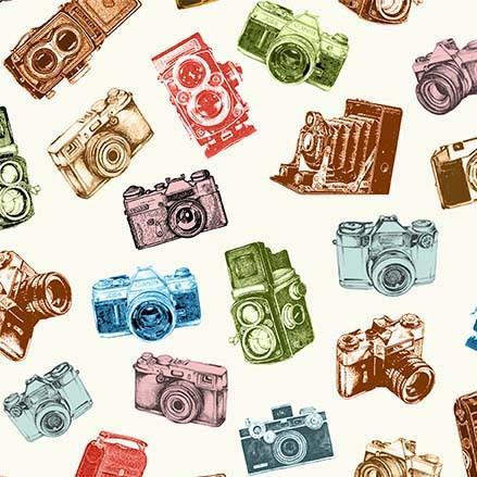 Michael Miller Fabrics Retro Road Trip Capture the Moment Multi DCX12088-MULT_D