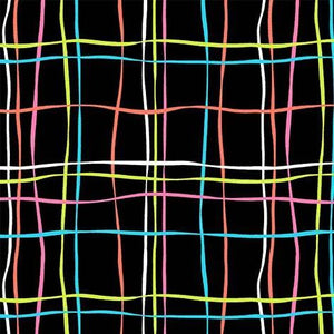 Michael Miller Fabrics Yesteryear Wobbly Plaid Black DDC12175-BLAC-D
