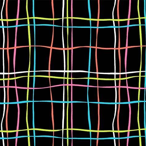 Michael Miller Fabrics Yesteryear Wobbly Plaid Black DDC12175-BLAC-D