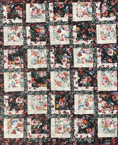Midnight Trellis Quilt Kit finished size 64x76" pattern by Sacey Day