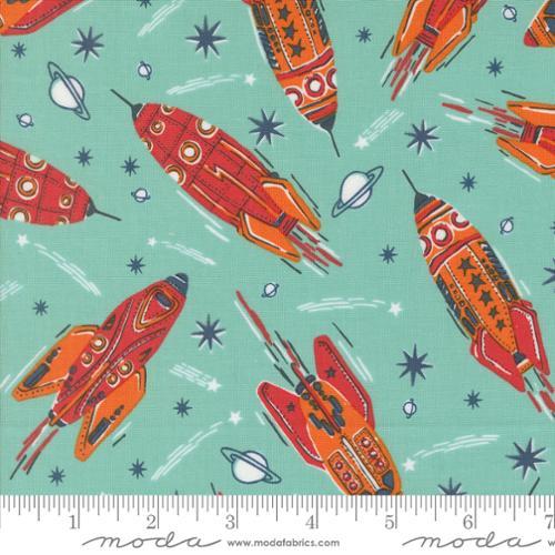 Moda Fabrics Blast Off Blue NEbula  20950 17