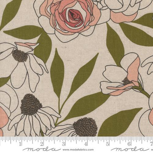 Moda Fabrics Botany Mochi Linen Paper 11550 11L  70% cotton 30% linen
