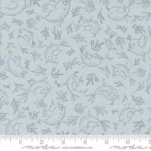 Moda Fabrics Chirp  Trace A Bird  Sky  39034 19