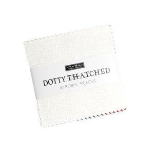 Moda Fabrics Dotty Thatched Mini Charm 42 assorted pieces measuring 2.5"x2.5" each48715MC