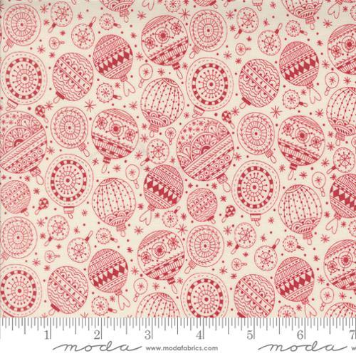 Moda Fabrics Emmitt and Ivy Ornaments Christmas Red 55694 22