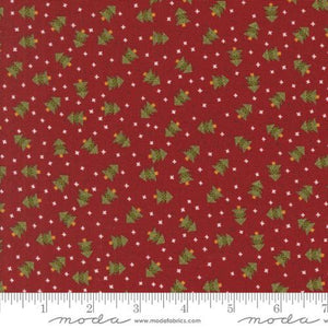 Moda Fabrics Emmitt and Ivy Spruce Christmas Dots Trees Red 55692 12