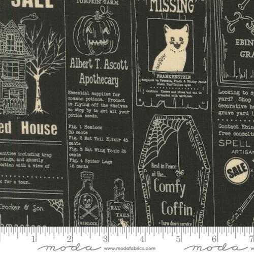 Moda Fabrics Home Sweet Haunt Midnight 20910 17