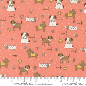 Moda Fabrics Lucky Puppy Parade Flower 55700 13