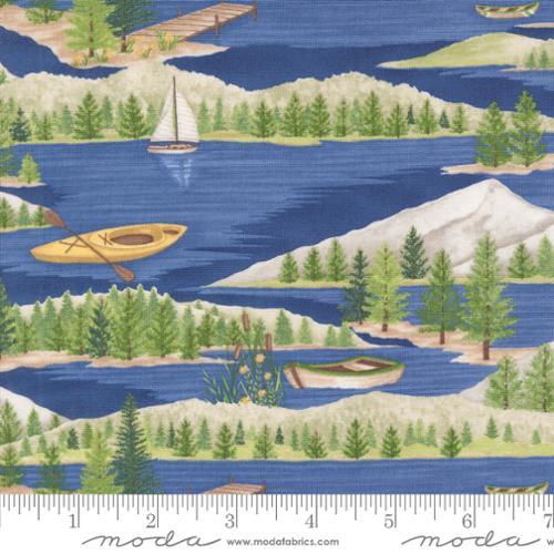 Moda Fabrics On Lake Time  Deep Water  56120 13