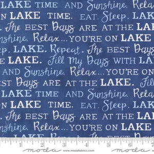 Moda Fabrics On Lake Time  Deep Water  56123 13