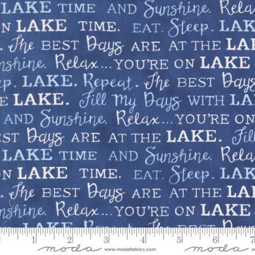 Moda Fabrics On Lake Time  Deep Water  56123 13