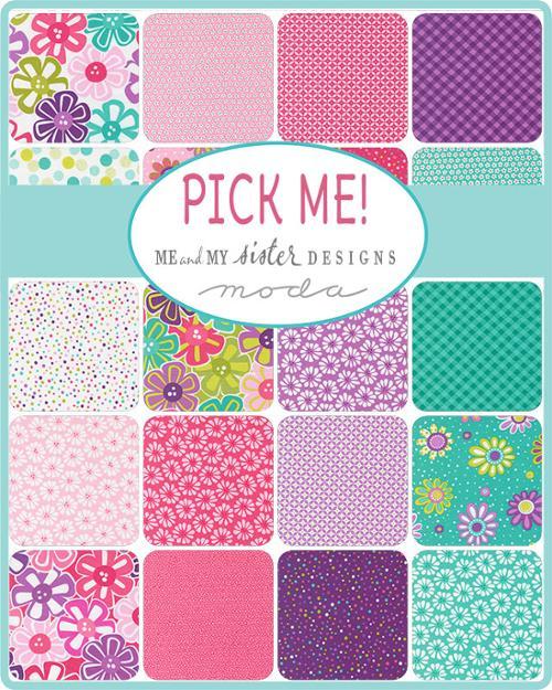 Moda Fabrics Pick Me Mini Charm Pack 42 assorted pieces measuring 2.5