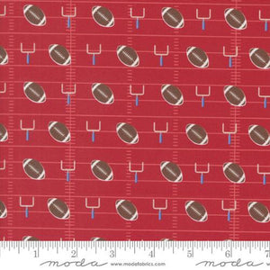 Moda Fabrics Play Ball Gridiron Novelty Football Goal Post Field Cardinal 33812 12