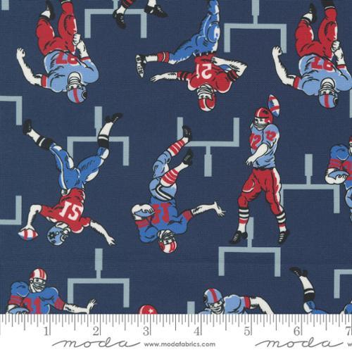 Moda Fabrics Play Ball Touchdown Novelty Football Players Navy 33811 17