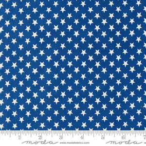 Moda Fabrics Red White & Bloom Stars In A Row Dark Blue  56117 12