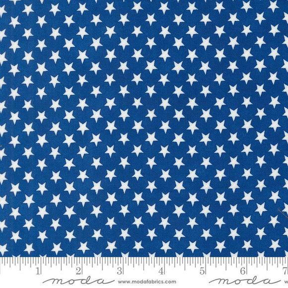 Moda Fabrics Red White & Bloom Stars In A Row Dark Blue  56117 12