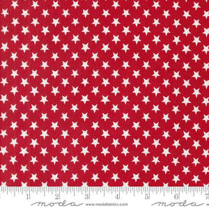 Moda Fabrics Red White & Bloom Stars In A Row Red 56117 13