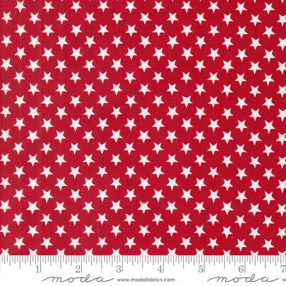 Moda Fabrics Red White & Bloom Stars In A Row Red 56117 13