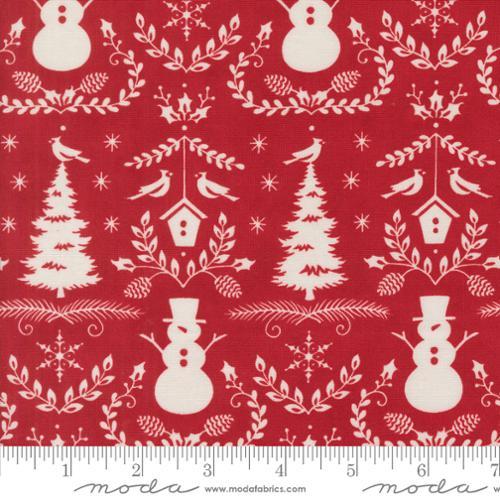 Moda Fabrics Winter Friends  Berry Red  56133 17