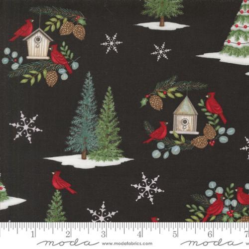 Moda Fabrics Winter Friends Charcoal Black 56130 18