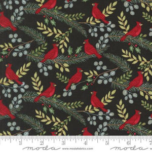 Moda Fabrics Winter Friends  Charcoal Black  56132 18
