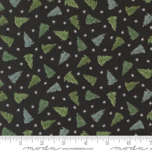 Moda Fabrics Winter Friends  Charcoal Black  56136 18