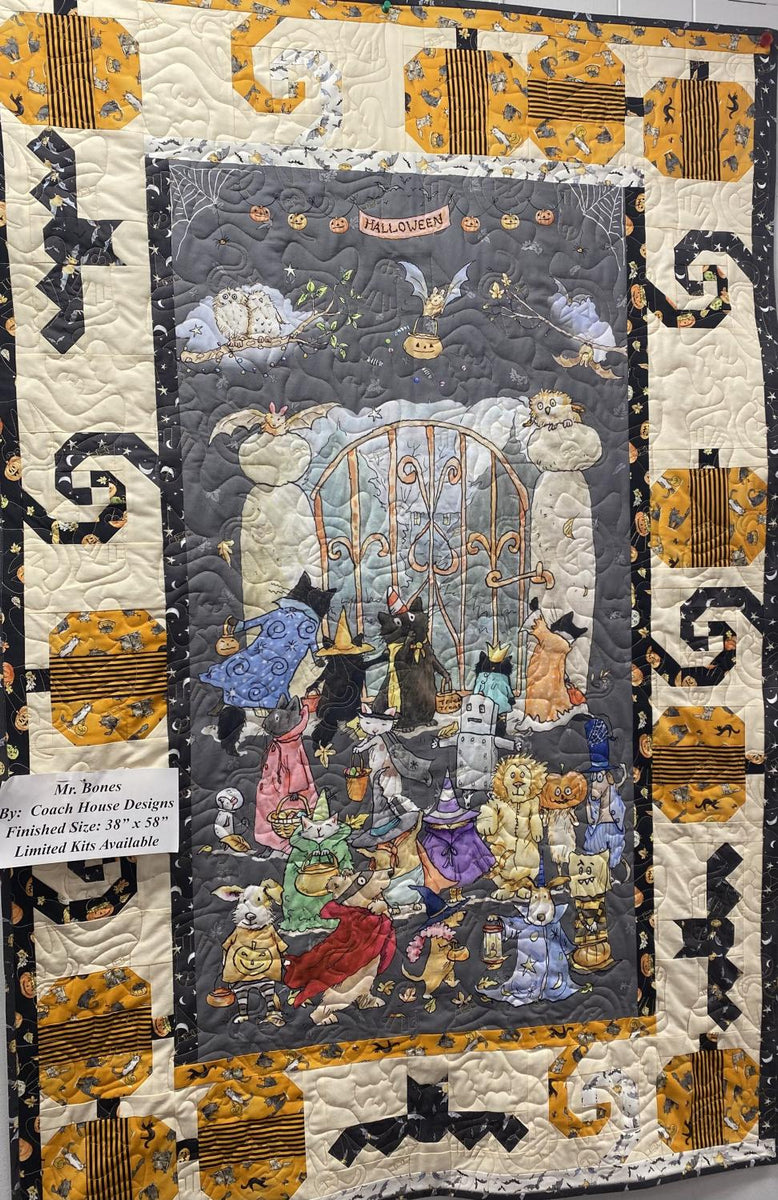 Mr Bones Quilt Kit finished size 38"x58" pattern by Coach House Design