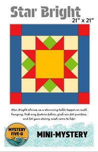 Mystery Five-0 Star Bright Digital  Pattern- This is a PDF  pattern - Instant download to be printed