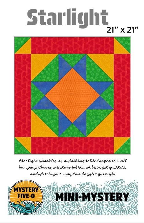 Mystery Five-0 Starlight  Digital  Pattern- This is a PDF  pattern - Instant download to be printed