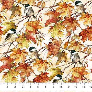 Northcott Fabric Autumn Breeze Cream  Multi DP28057-11
