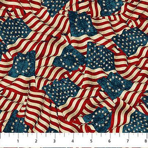 Northcott Fabrics America 250 Beige  Multi 108" wide   DP28371-12