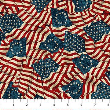 Northcott Fabrics America 250 Beige  Multi 108
