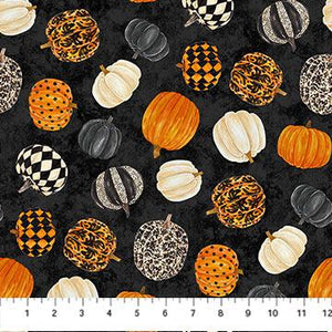 Northcott Fabrics Hallow's Eve  27085-99 Black Multi