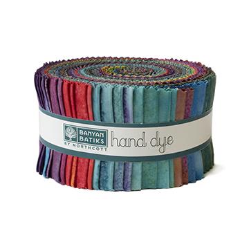 Northcott Fabrics Hand Dyed Single Colorway Jelly Roll 40 assorted pieces 2.5