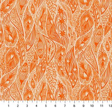 Northcott Fabrics Shooting Star Current - Tangerine AMT118-59V