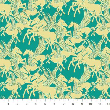 Northcott Fabrics Shooting Star Mythology - Turquoise AMT119-62C