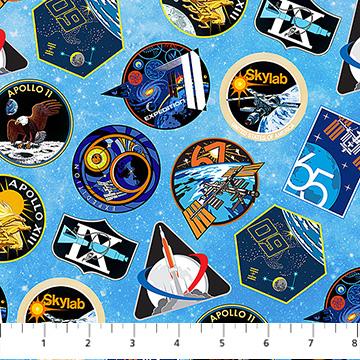 Northcott Fabrics Space Odyssey  Light Blue DP28441-42