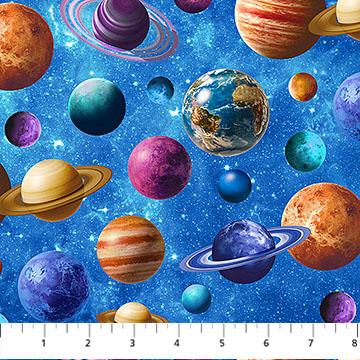 Northcott Fabrics Space Odyssey Medium Blue DP28435-46