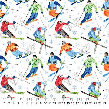 Northcott Fabrics Winter Sports  White  Multi 27237-10