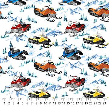 Northcott Fabrics Winter Sports  White  Multi 27243-10