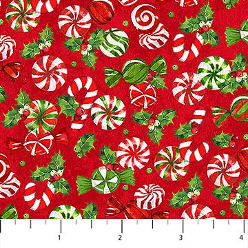 Northcott Sugar Coated DP27147-24 Red  Multi