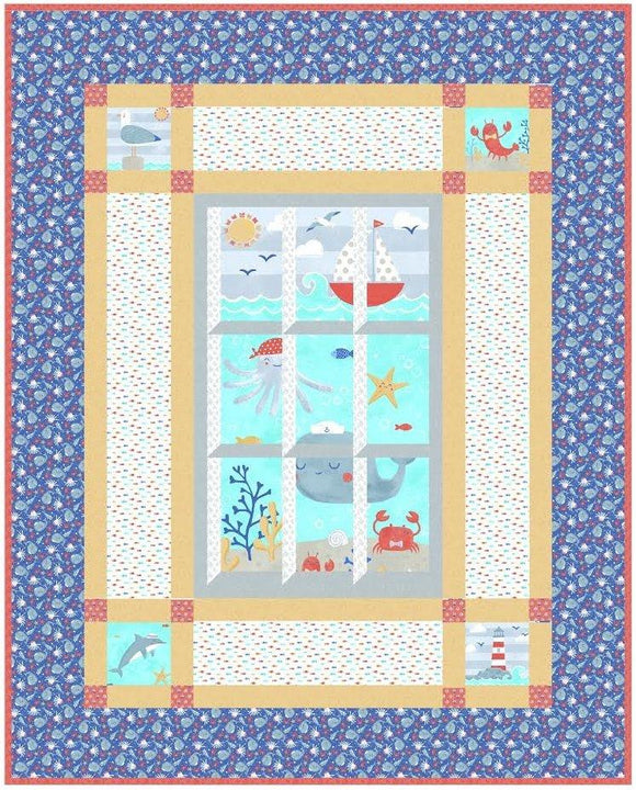 Out My Window Quilt Pattern finished size twin or lap size pattern from The Fabric Addict