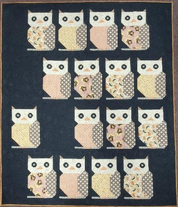 Owls See You Quilt Kit finished size 49" x58" pattern by Wendy Sheppard
