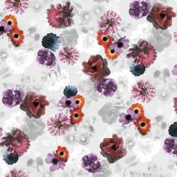 P & B Textiles Moon Flower Tossed  Floral on Tone  MFLO05716LS
