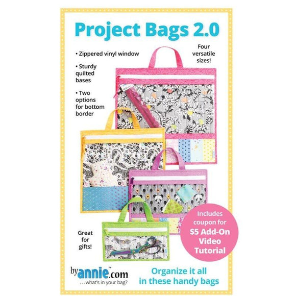 Project Bags 2.0 Pattern multiple size options pattern from ByAnnie