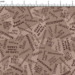 QT Fabrics All Minnesota Shop Hop 2024 Minnesota Word Toss Mocha i 2600 30215 A 150