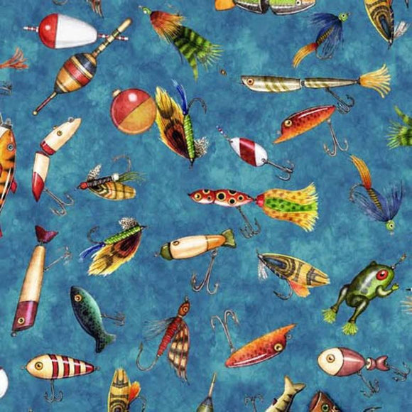 QT Fabrics Fish Tails Fishing Lures Turquoise 30070-Q