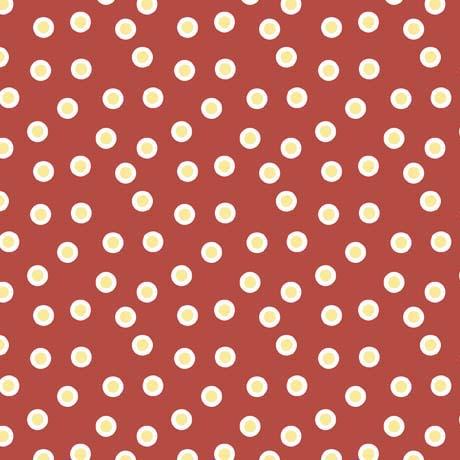 QT Fabrics Life Is Better With Friends Dot  Terracotta   30541-T