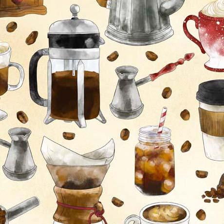QT Fabrics Perfect Blend Everything Coffee Cream 30492-E