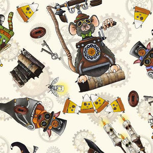 QT Fabrics Seampunk Halloween 2 Toss  1649 29599 E